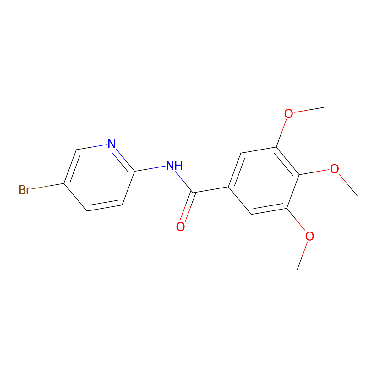 N-(5-bromopyridin-2-yl)-3,4,5-trimethoxybenzamide molecular structure, CAS 312943-96-7