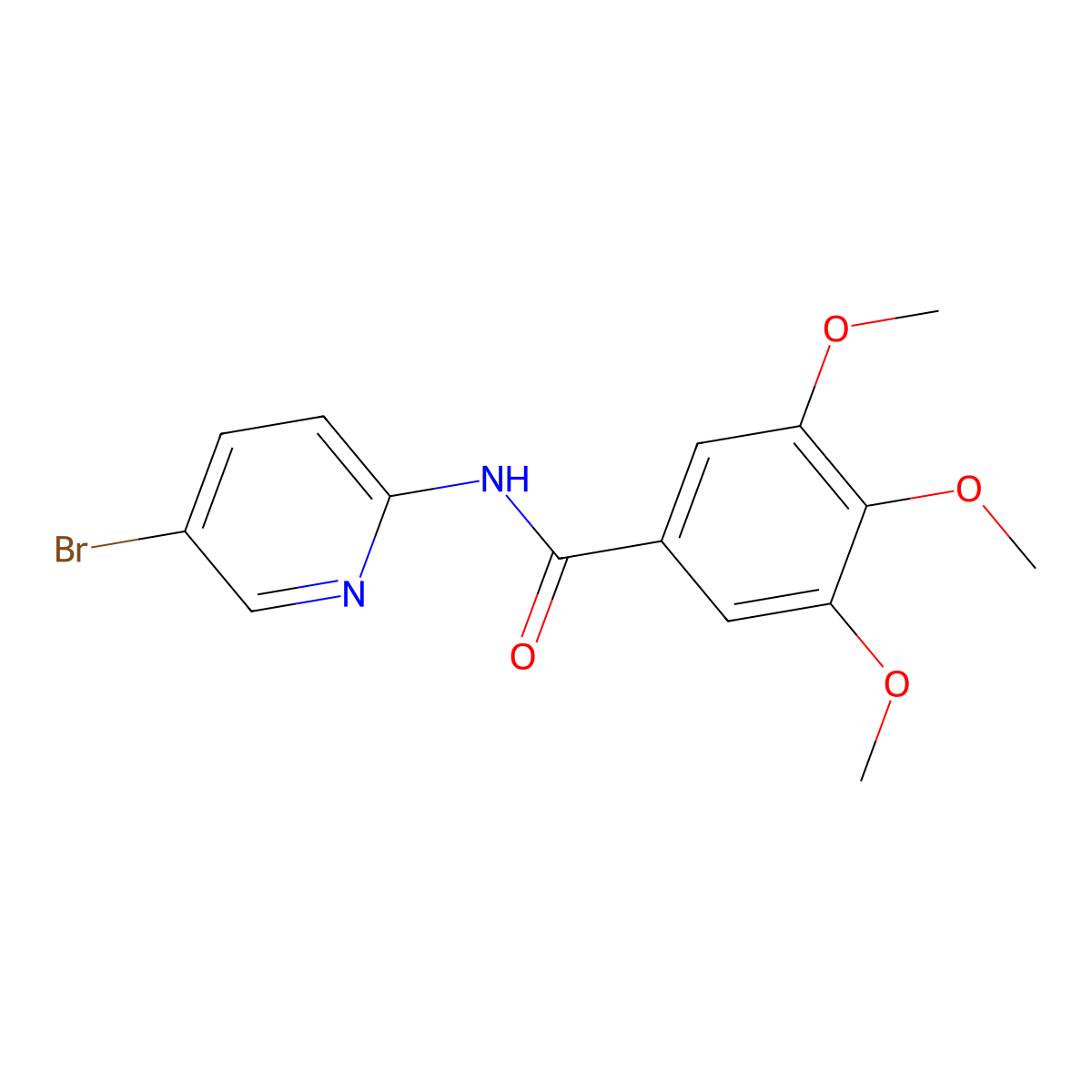N-(5-bromopyridin-2-yl)-3,4,5-trimethoxybenzamide molecular structure, CAS 312943-96-7