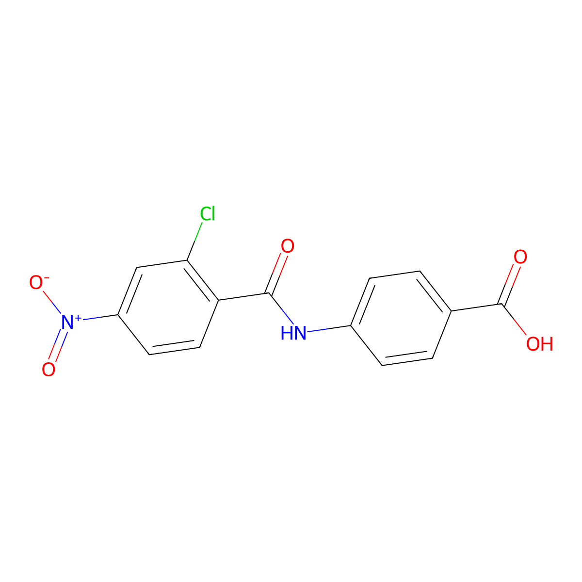 4-(2-Chloro-4-nitrobenzamido)benzoic acid molecular structure, CAS 312944-39-1