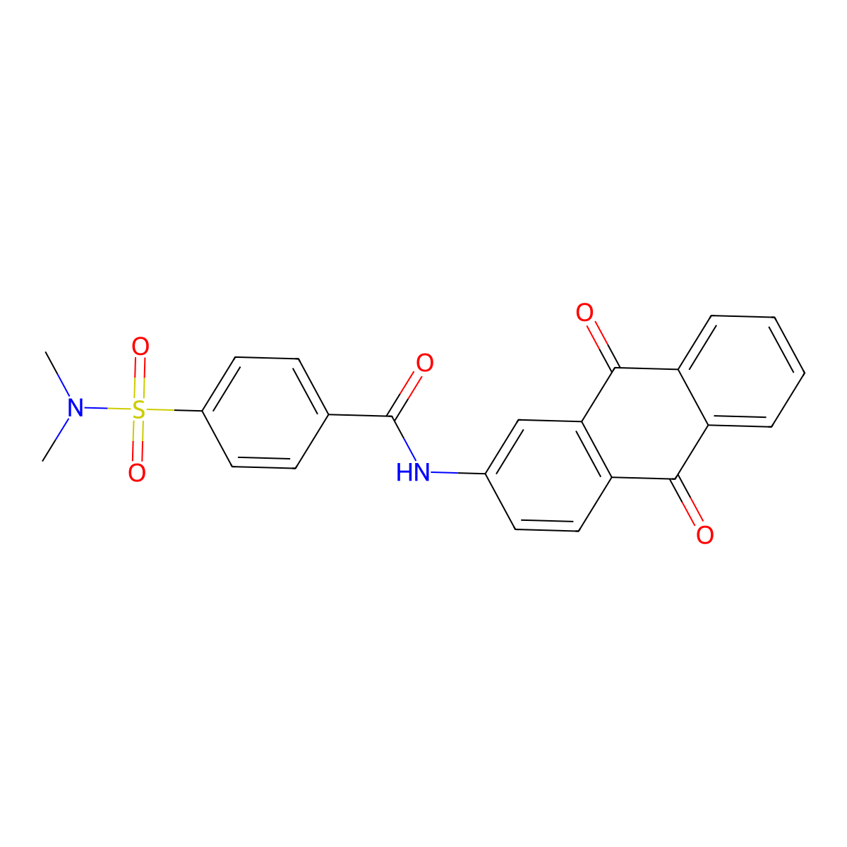 4-(dimethylsulfamoyl)-N-(9,10-dioxoanthracen-2-yl)benzamide molecular structure, CAS 312944-65-3