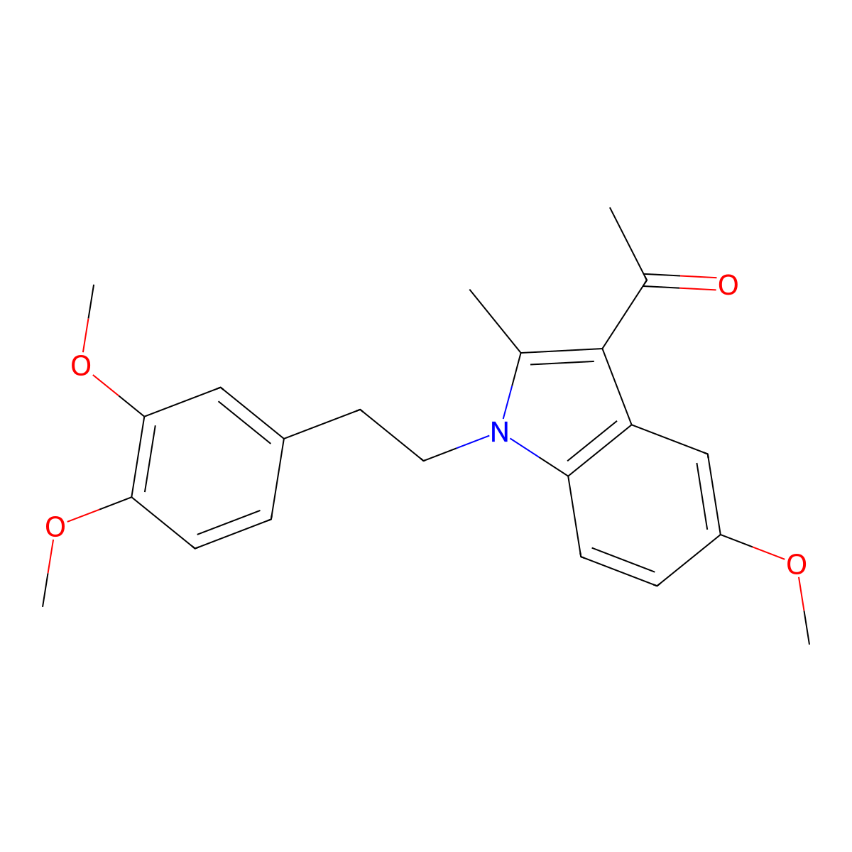 1-[1-[2-(3,4-Dimethoxyphenyl)ethyl]-5-methoxy-2-methylindol-3-yl]ethanone molecular structure, CAS 312945-65-6