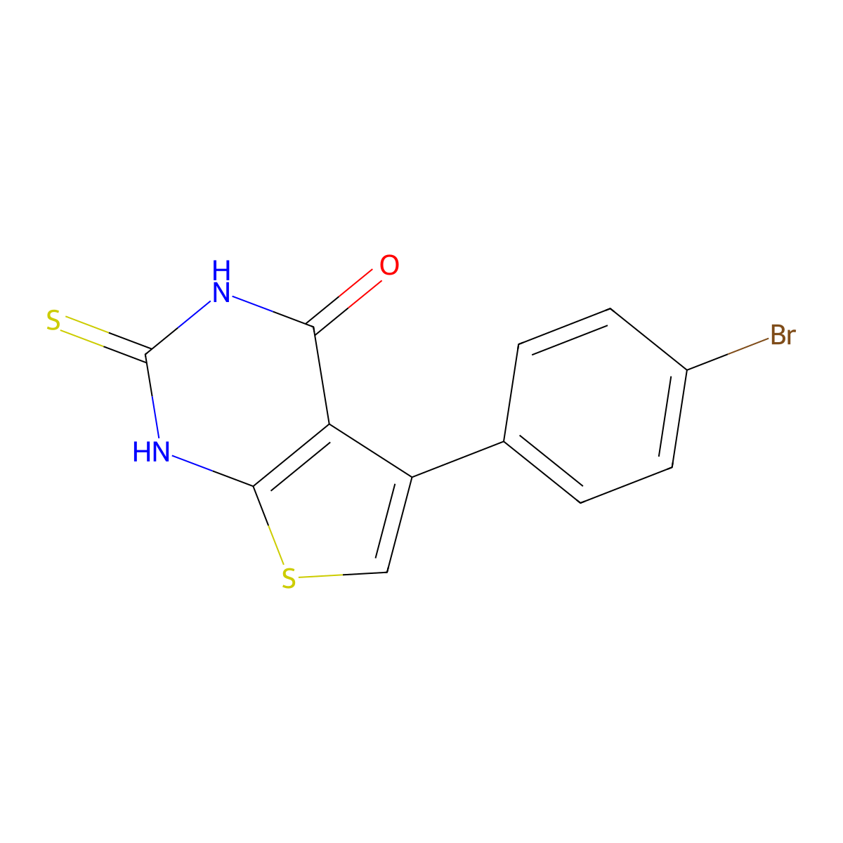 5-(4-bromophenyl)-2-thioxo-2,3-dihydrothieno[2,3-d]pyrimidin-4(1H)-one molecular structure, CAS 312946-33-1