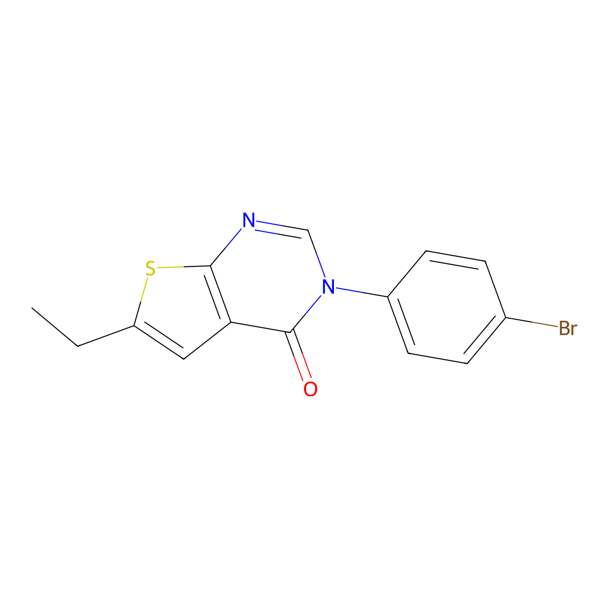 3-(4-Bromophenyl)-6-ethylthieno[2,3-d]pyrimidin-4-one molecular structure, CAS 312946-74-0