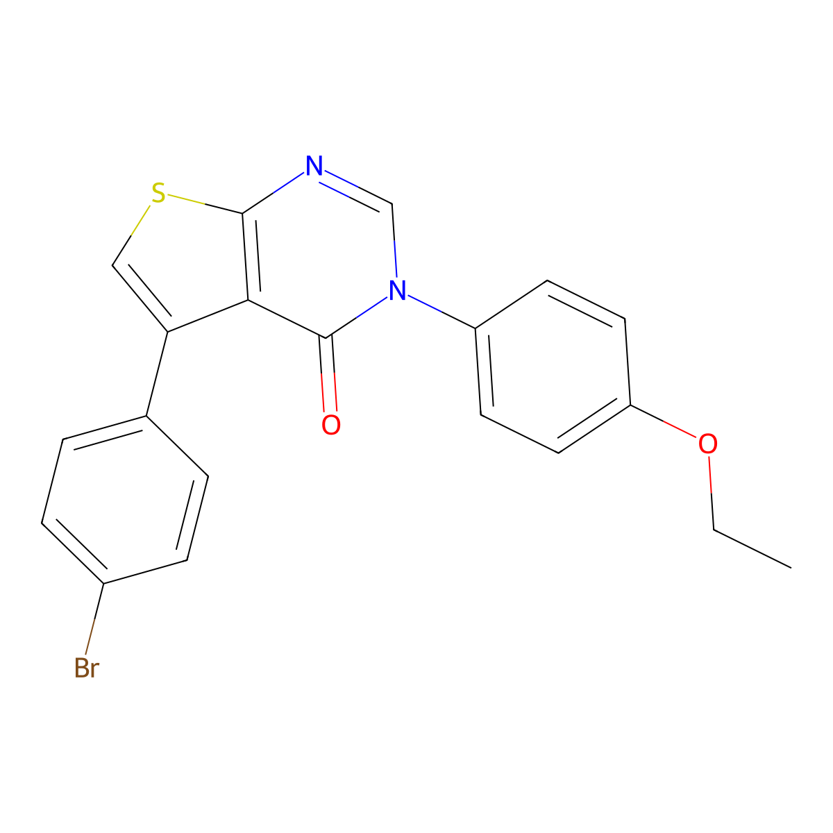 5-(4-Bromophenyl)-3-(4-ethoxyphenyl)thieno[2,3-d]pyrimidin-4-one molecular structure, CAS 312946-84-2