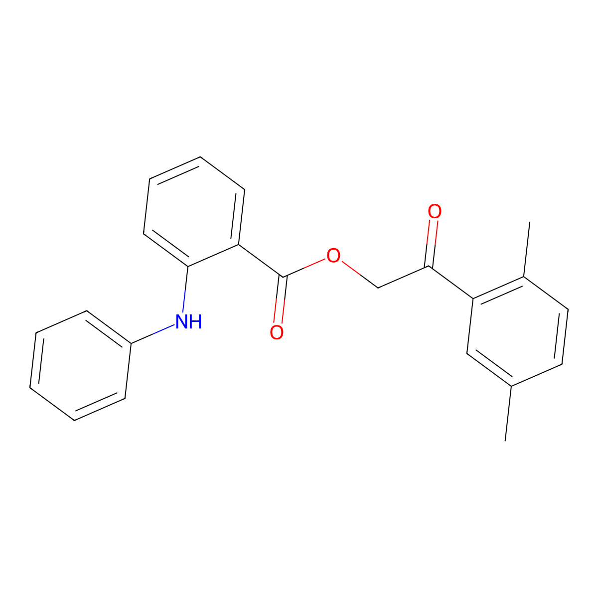 2-(2,5-Dimethylphenyl)-2-oxoethyl 2-(phenylamino)benzoate molecular structure, CAS 312947-60-7