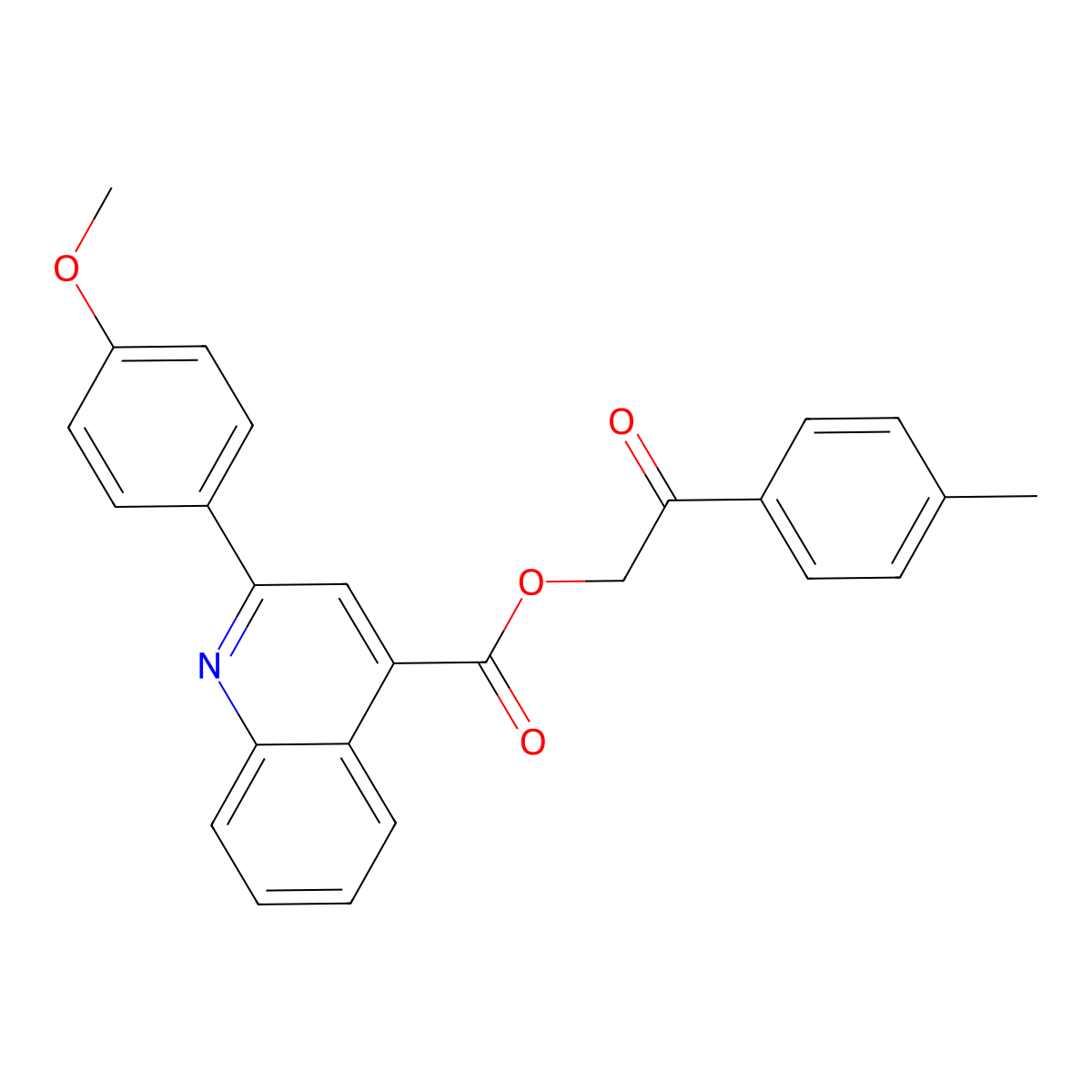 2-(4-Methylphenyl)-2-oxoethyl 2-(4-methoxyphenyl)quinoline-4-carboxylate molecular structure, CAS 312947-69-6