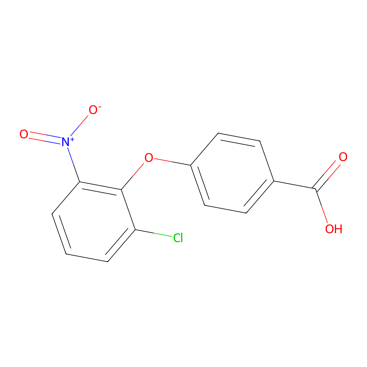 4-(2-Chloro-6-nitrophenoxy)benzoic acid molecular structure, CAS 312948-02-0