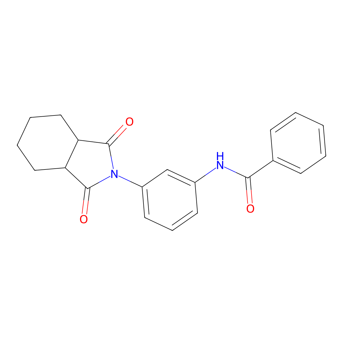 N-[3-(1,3-dioxooctahydro-2H-isoindol-2-yl)phenyl]benzamide molecular structure, CAS 312948-07-5