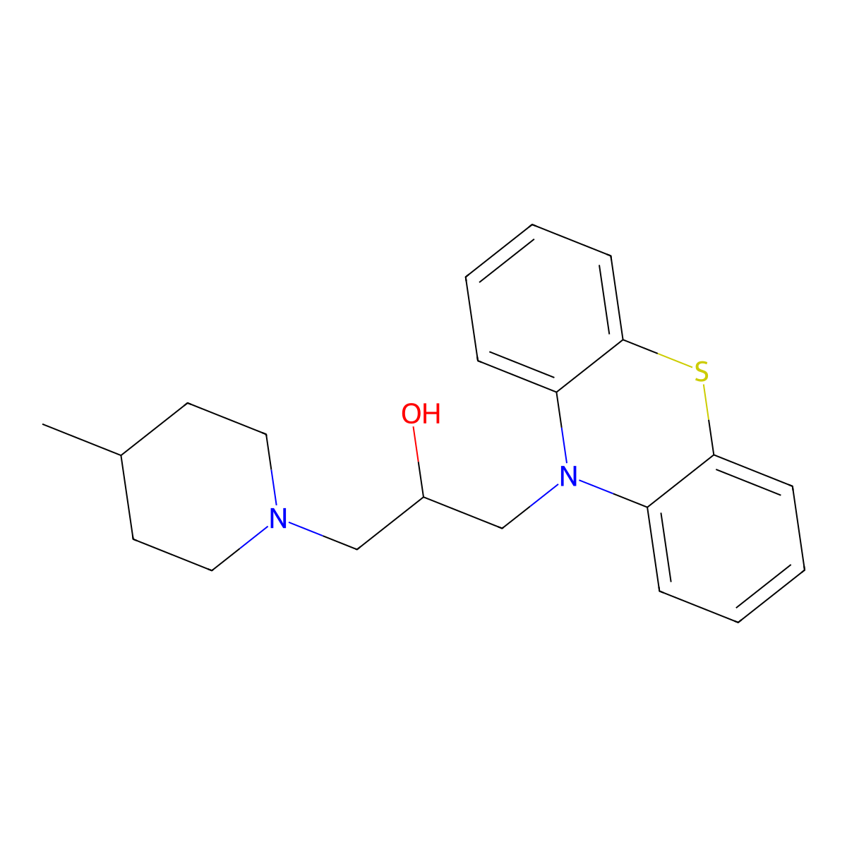 1-(4-methylpiperidin-1-yl)-3-(10H-phenothiazin-10-yl)propan-2-ol molecular structure, CAS 312948-21-3