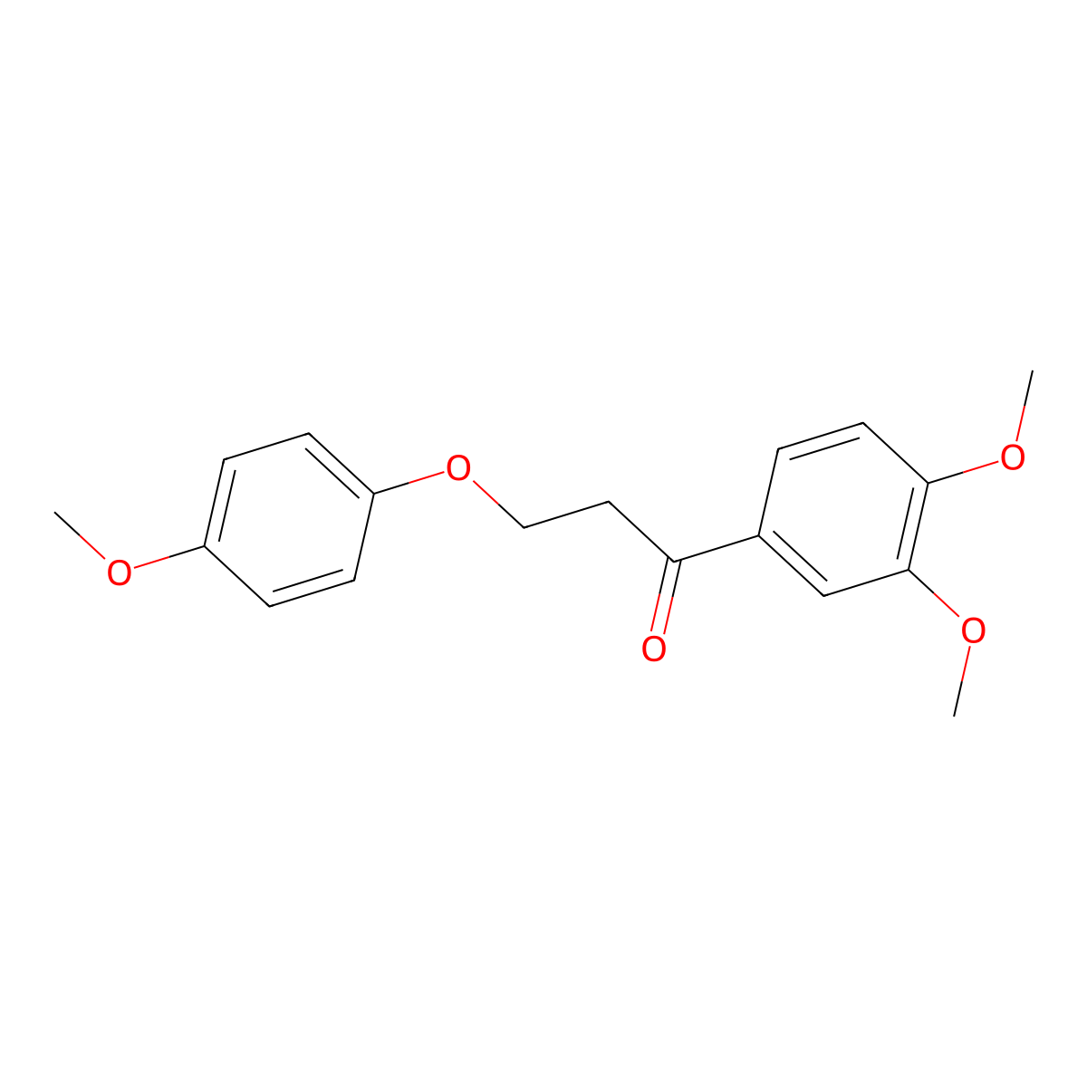 1-(3,4-Dimethoxyphenyl)-3-(4-methoxyphenoxy)propan-1-one molecular structure, CAS 312948-38-2