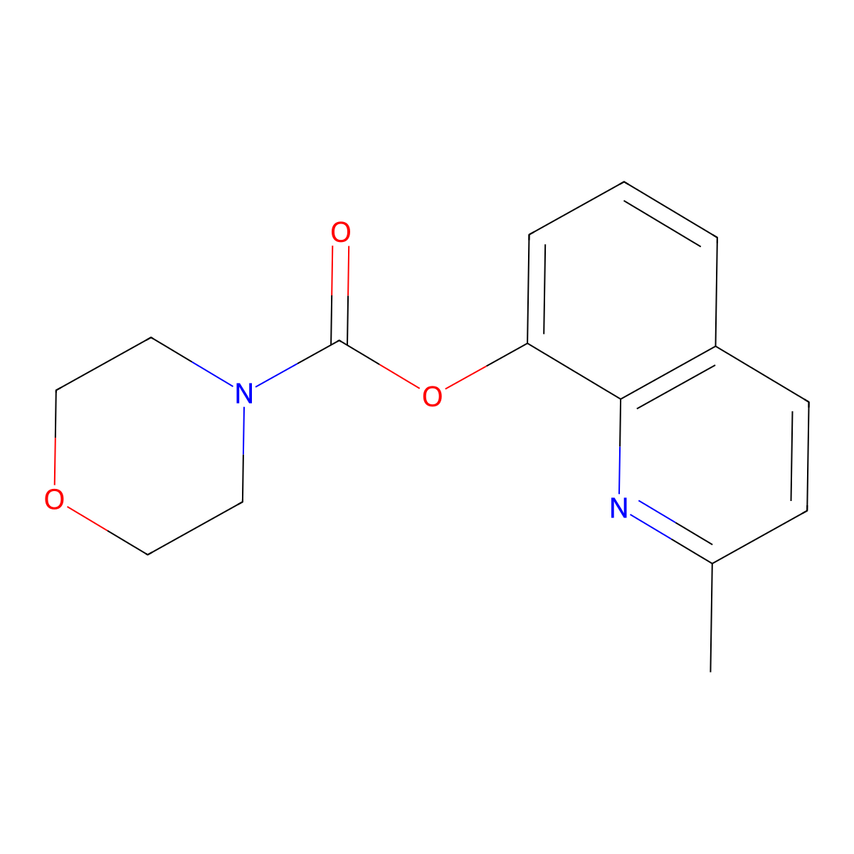 2-Methylquinolin-8-yl morpholine-4-carboxylate molecular structure, CAS 312948-44-0