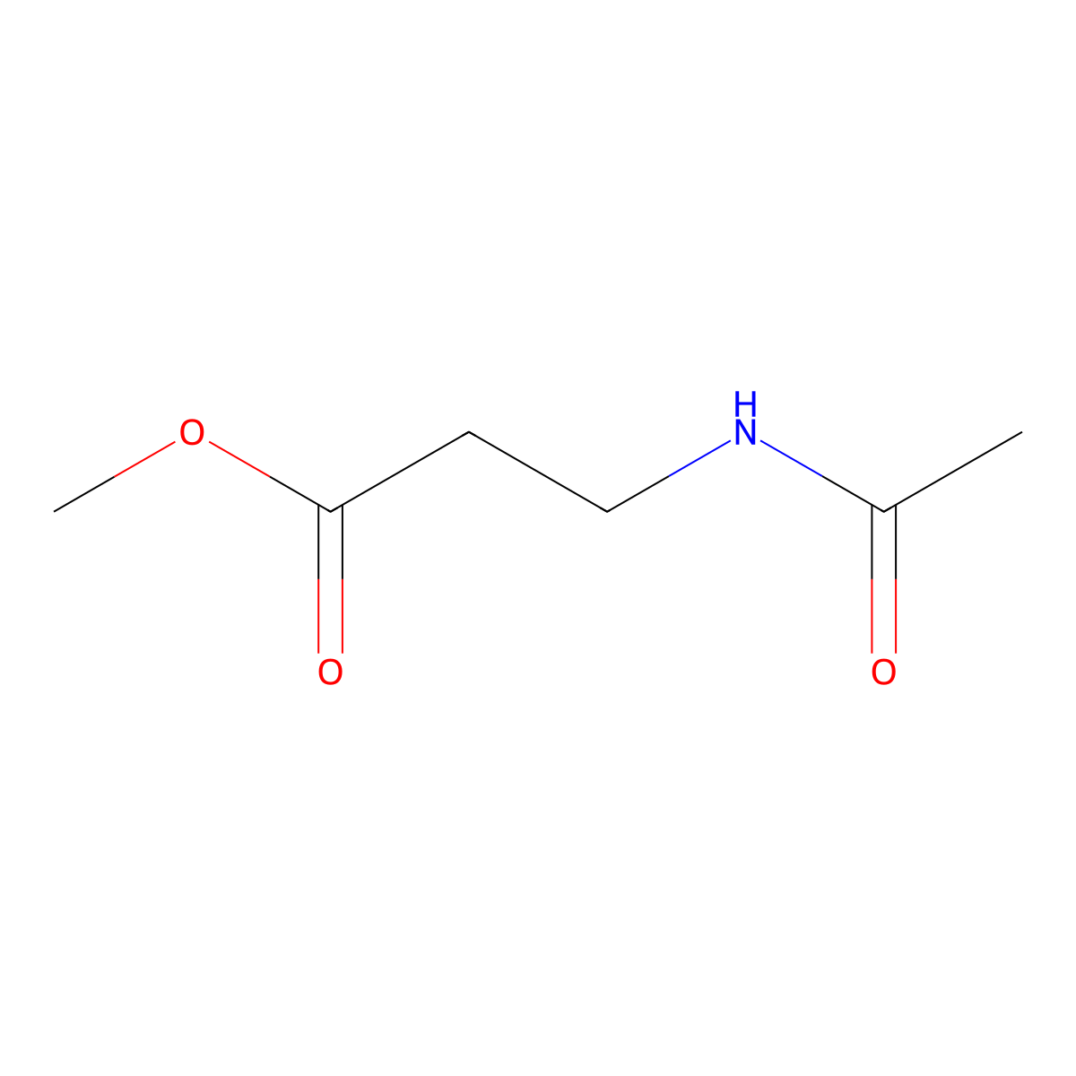 Methyl N-acetyl-beta-alaninate molecular structure, CAS 31295-20-2