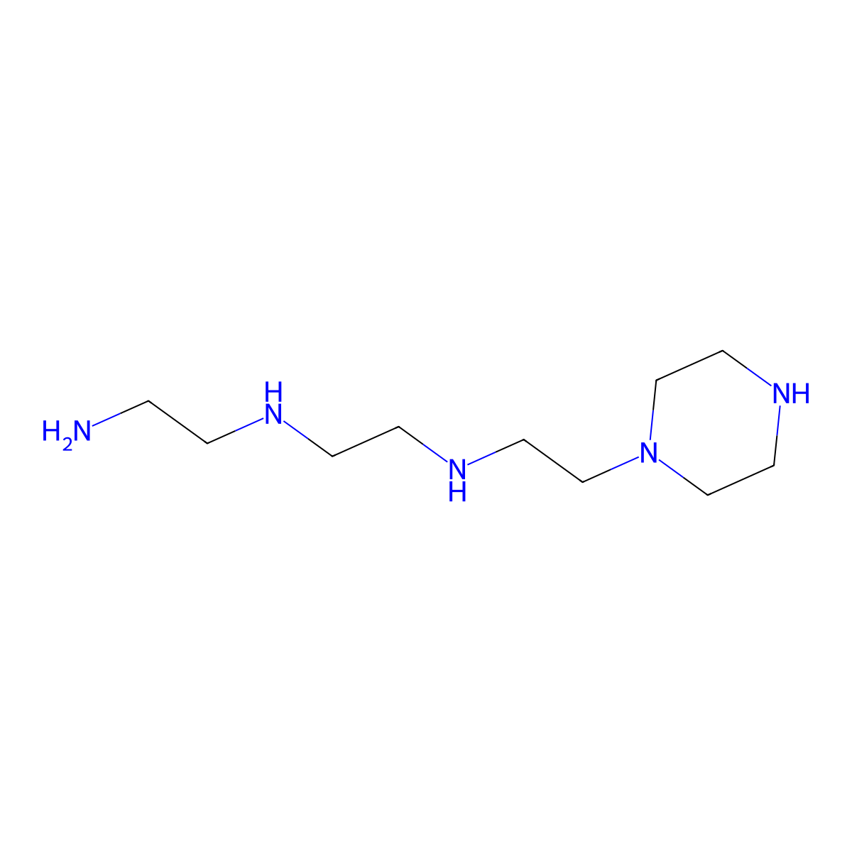 1,2-Ethanediamine, N1-(2-aminoethyl)-N2-[2-(1-piperazinyl)ethyl]- molecular structure, CAS 31295-49-5