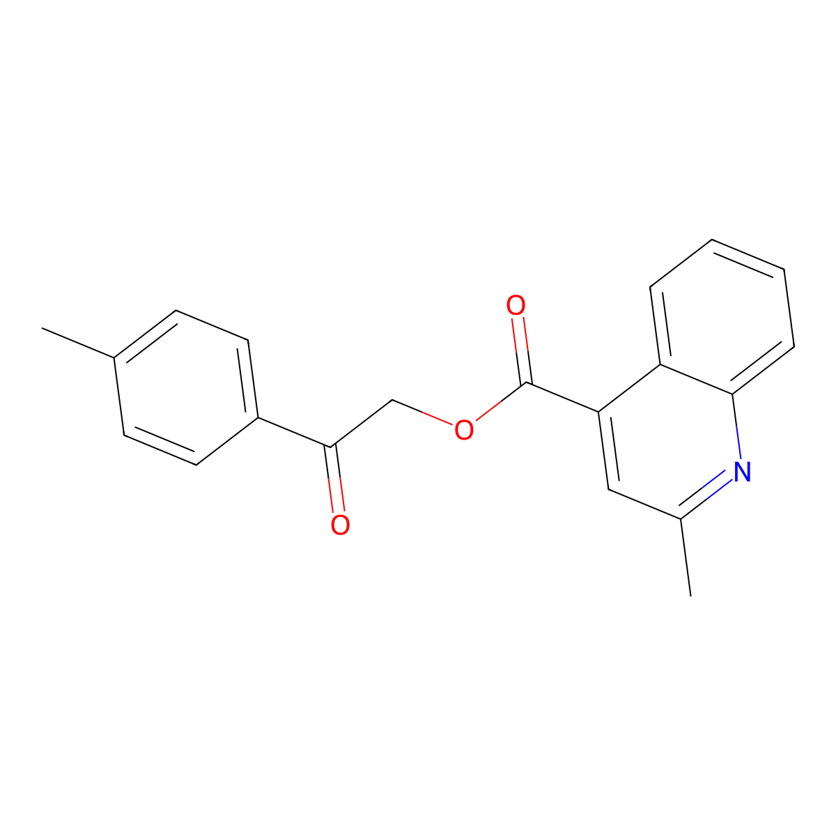 2-(4-Methylphenyl)-2-oxoethyl 2-methylquinoline-4-carboxylate molecular structure, CAS 312951-81-8