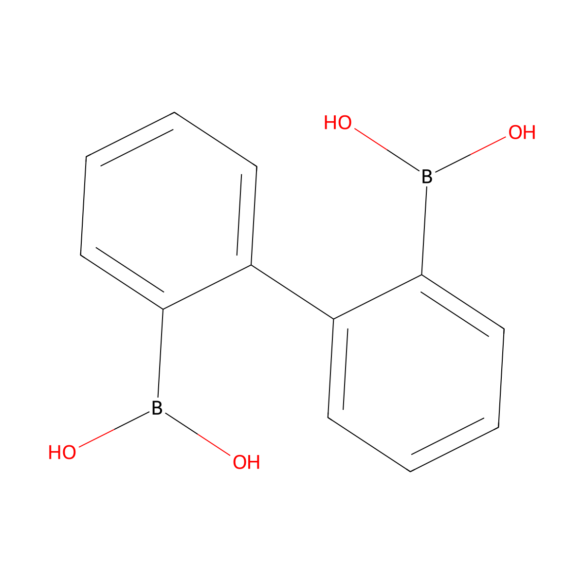 [1,1'-Biphenyl]-2,2'-diyldiboronic acid molecular structure, CAS 312968-33-5
