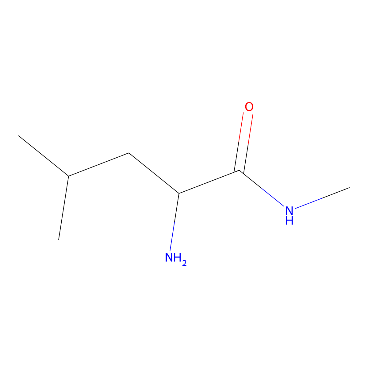 (R)-2-Amino-N-methyl-4-methylpentanamide molecular structure, CAS 312968-66-4