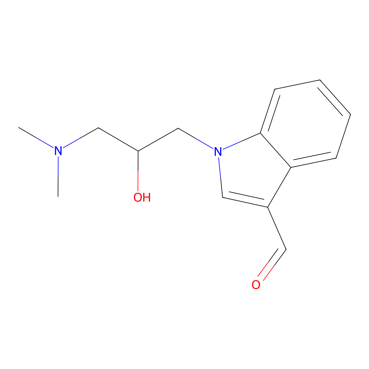 1-(3-Dimethylamino-2-hydroxy-propyl)-1H-indole-3-carbaldehyde molecular structure, CAS 312973-21-0