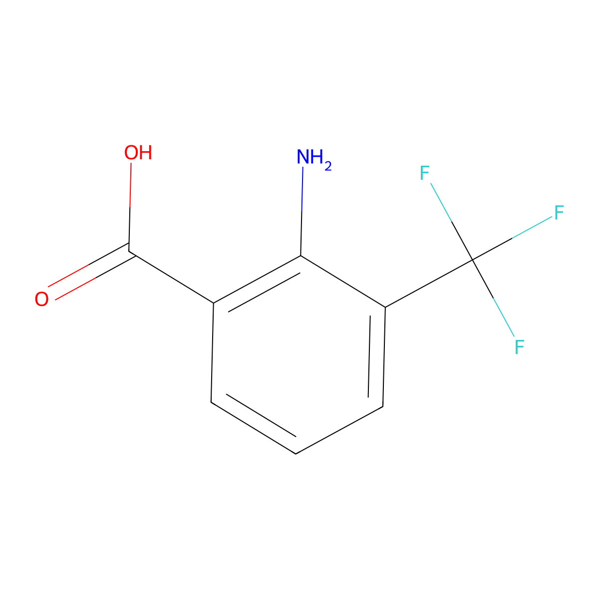 2-Amino-3-(trifluoromethyl)benzoic acid molecular structure, CAS 313-12-2