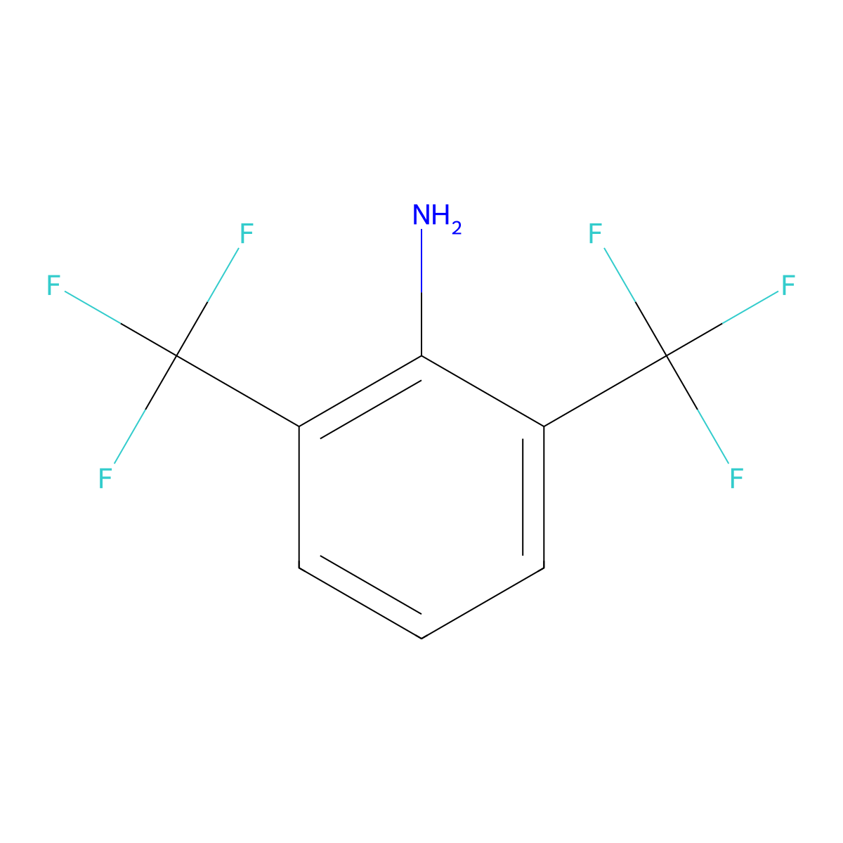2,6-Bis(trifluoromethyl)aniline molecular structure, CAS 313-13-3
