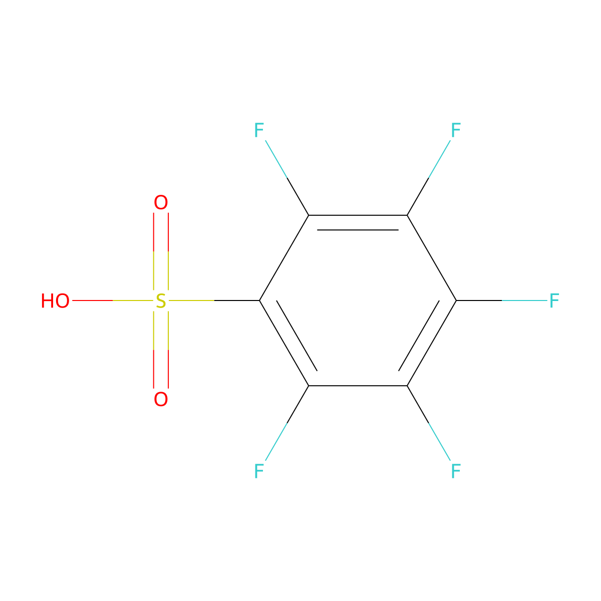 Barium pentafluorobenzenesulphonate molecular structure, CAS 313-50-8
