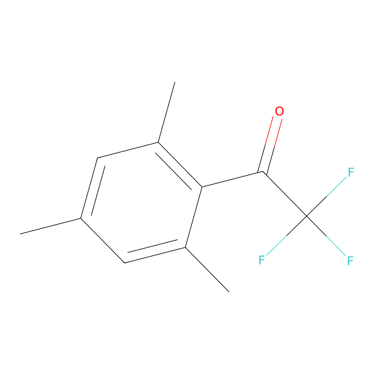 2,2,2-Trifluoro-2',4',6'-trimethylacetophenone molecular structure, CAS 313-56-4