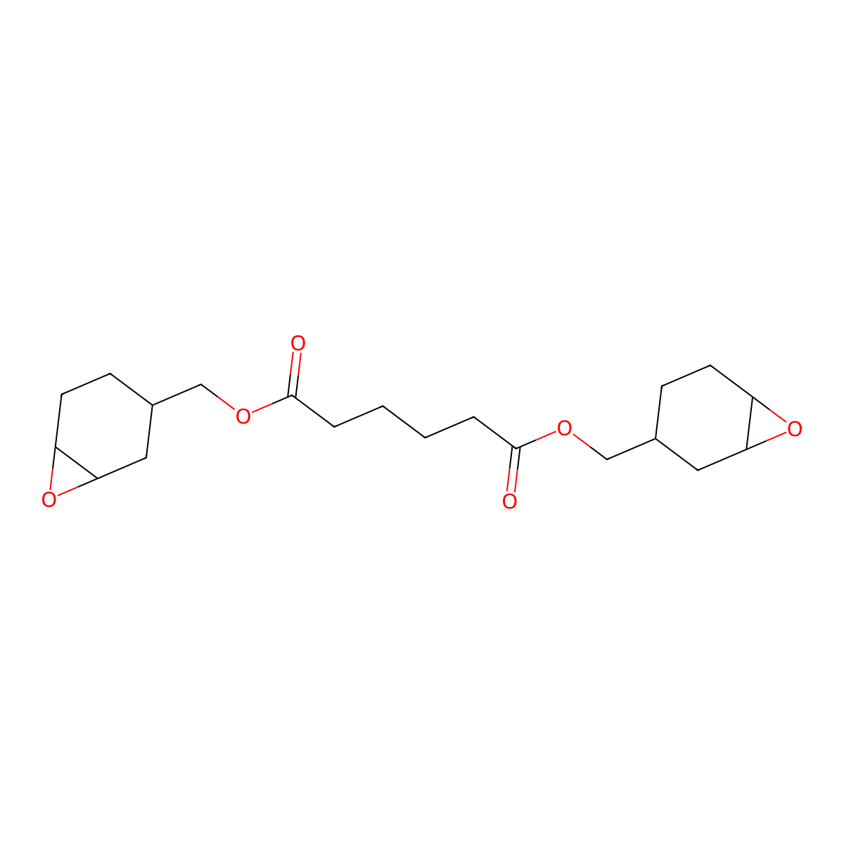 Bis(3,4-epoxycyclohexylmethyl) adipate molecular structure, CAS 3130-19-6