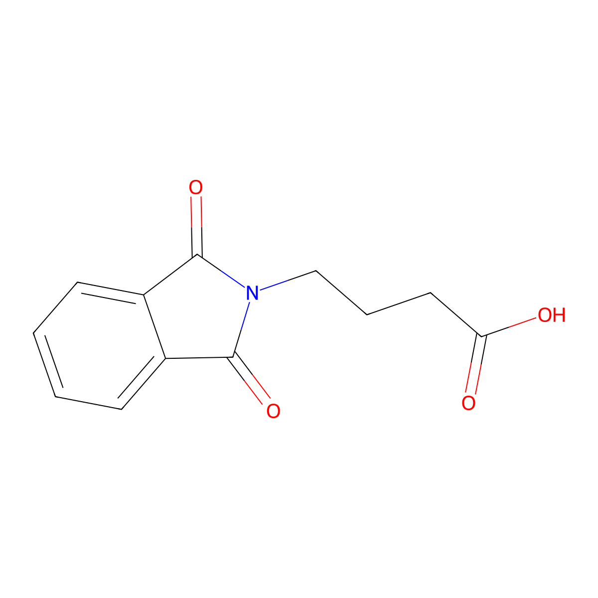 4-Phthalimidobutyric acid molecular structure, CAS 3130-75-4