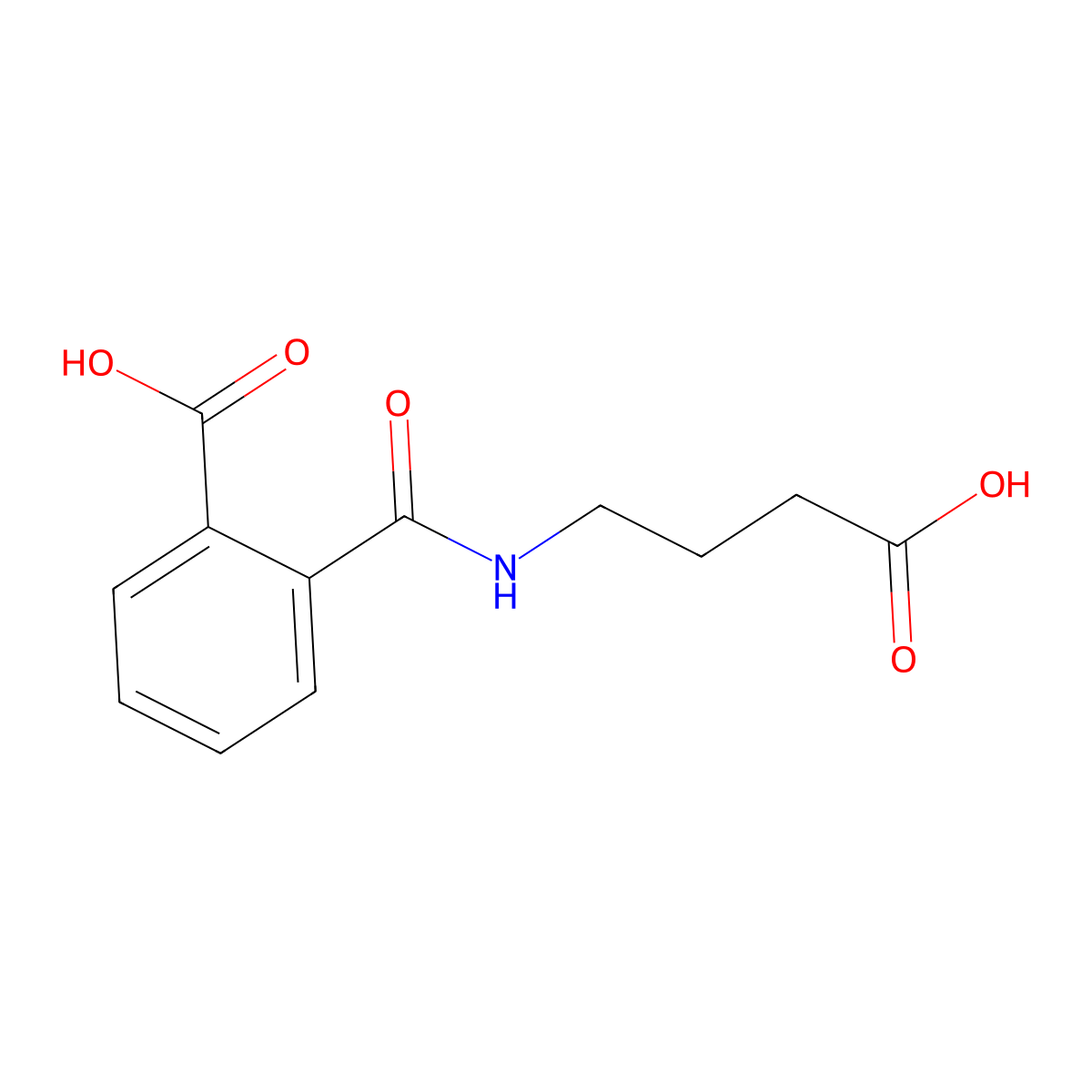 2-(((3-Carboxypropyl)amino)carbonyl)benzoic acid molecular structure, CAS 3130-76-5