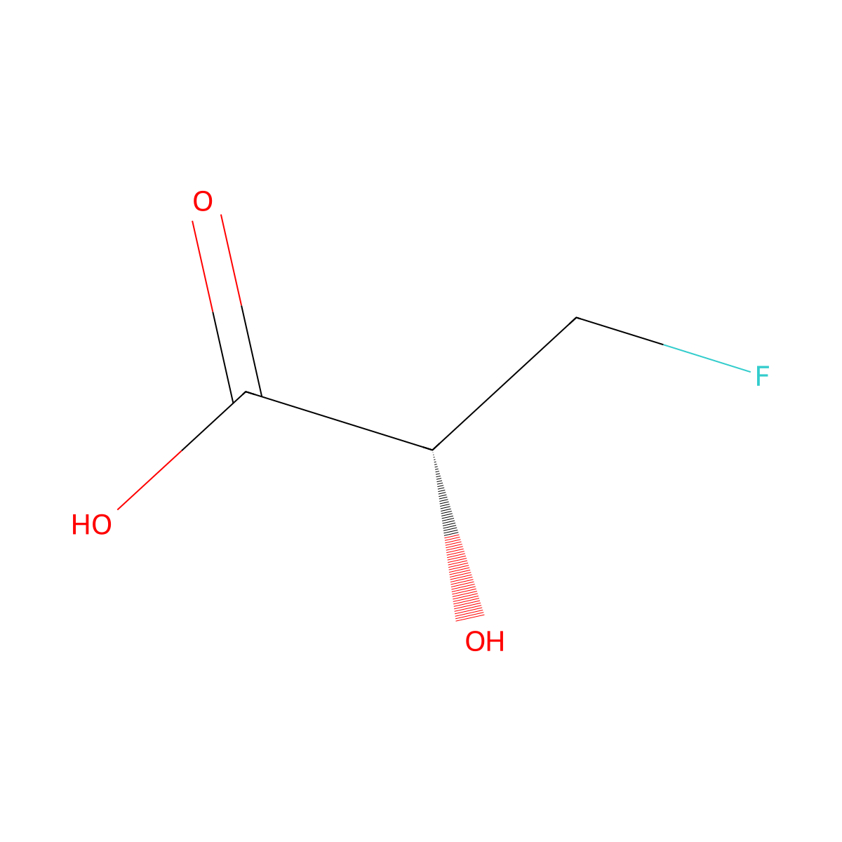 (2R)-3-fluoro-2-hydroxypropanoic acid molecular structure, CAS 3130-92-5