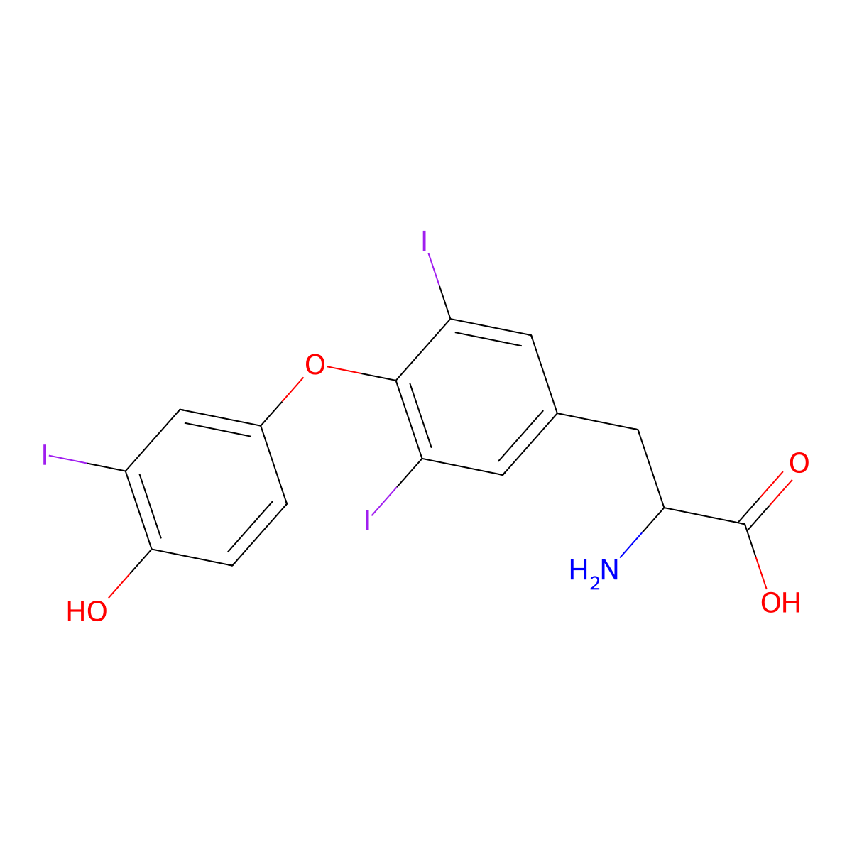 DL-Triiodothyronine molecular structure, CAS 3130-96-9