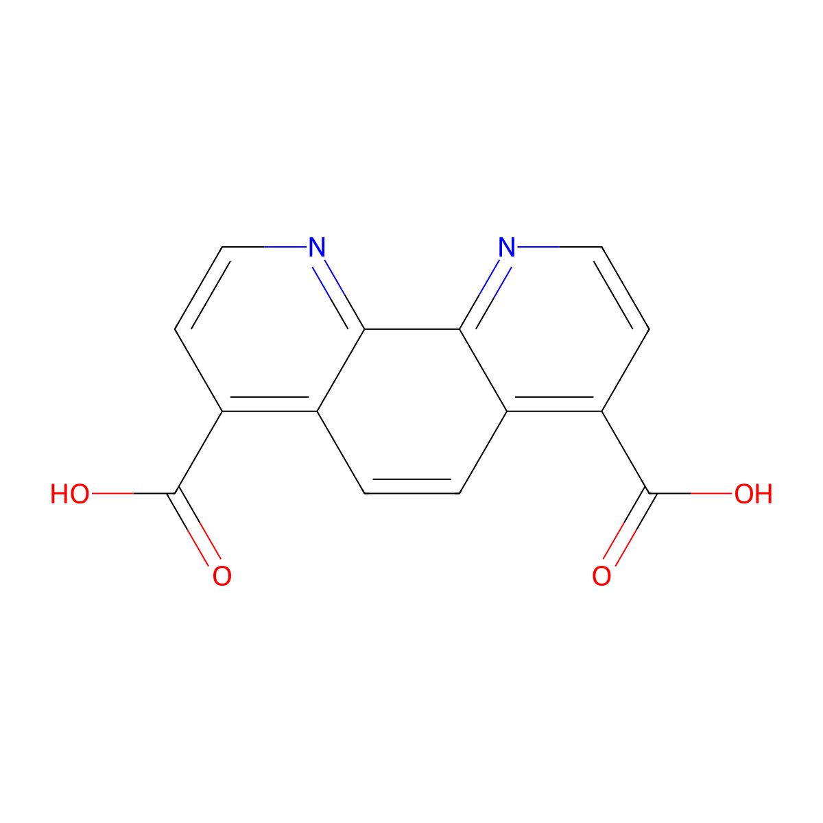 1,10-Phenanthroline-4,7-dicarboxylic acid molecular structure, CAS 31301-31-2