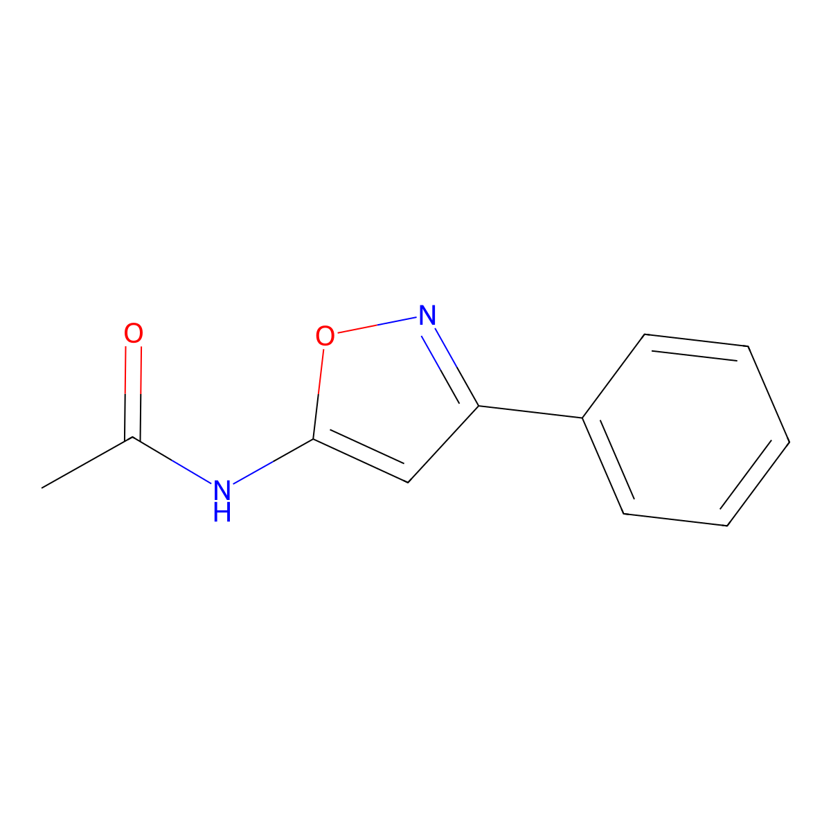 Acetamide, N-(3-phenyl-5-isoxazolyl)- molecular structure, CAS 31301-40-3
