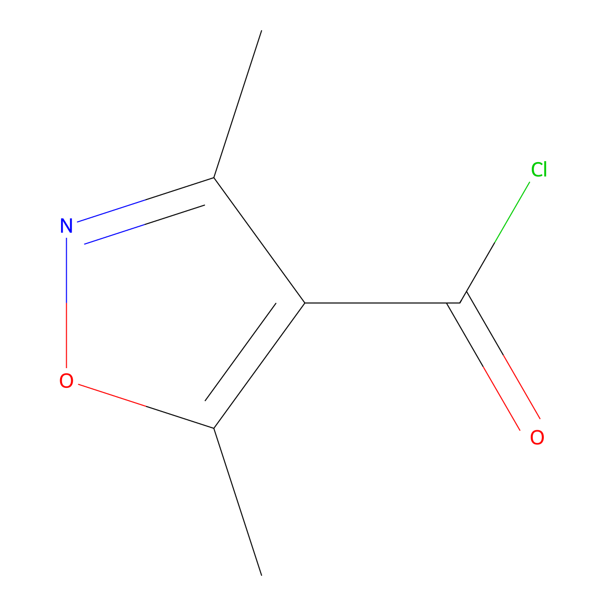 3,5-Dimethylisoxazole-4-carbonyl Chloride molecular structure, CAS 31301-45-8