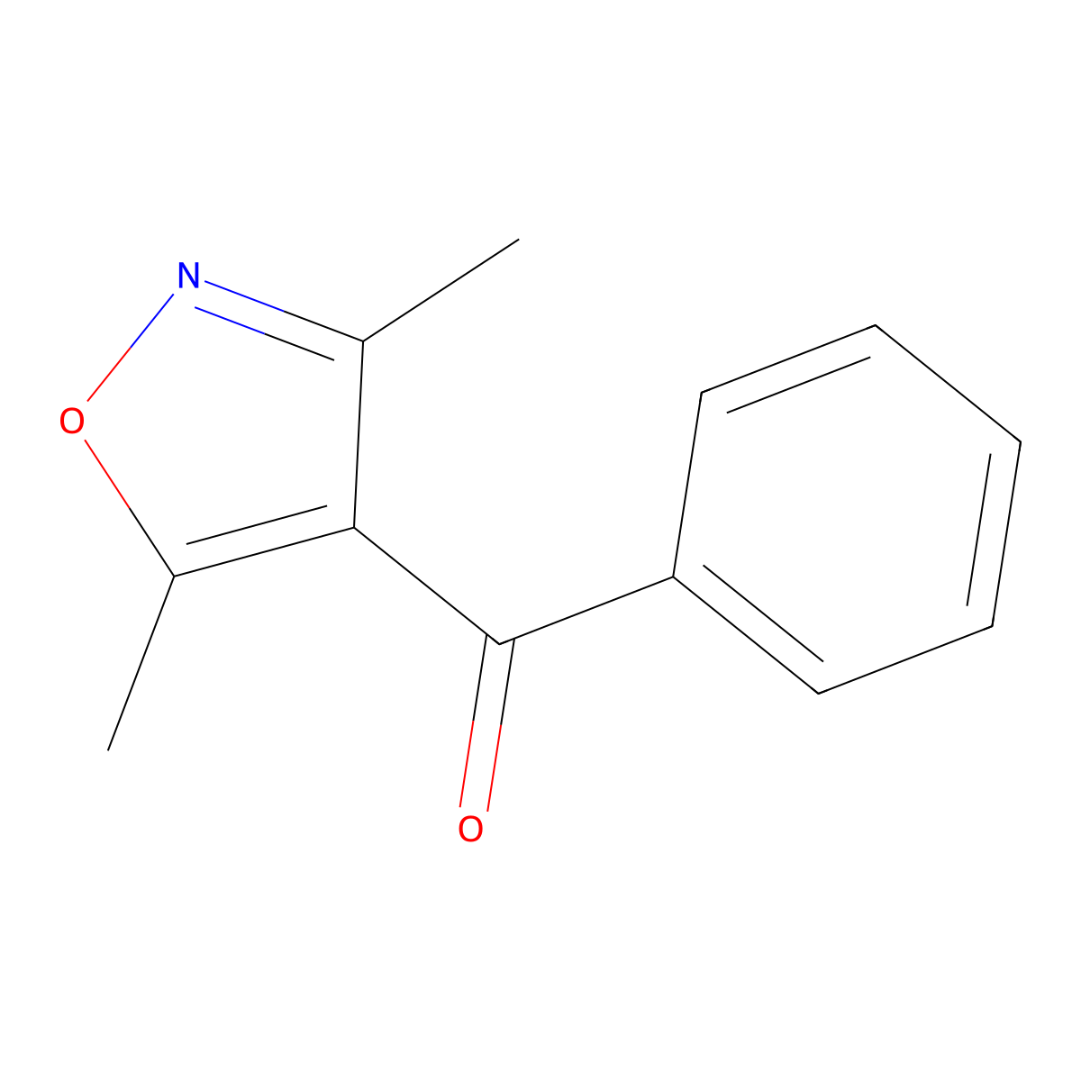 4-Benzoyl-3,5-dimethylisoxazole molecular structure, CAS 31301-47-0