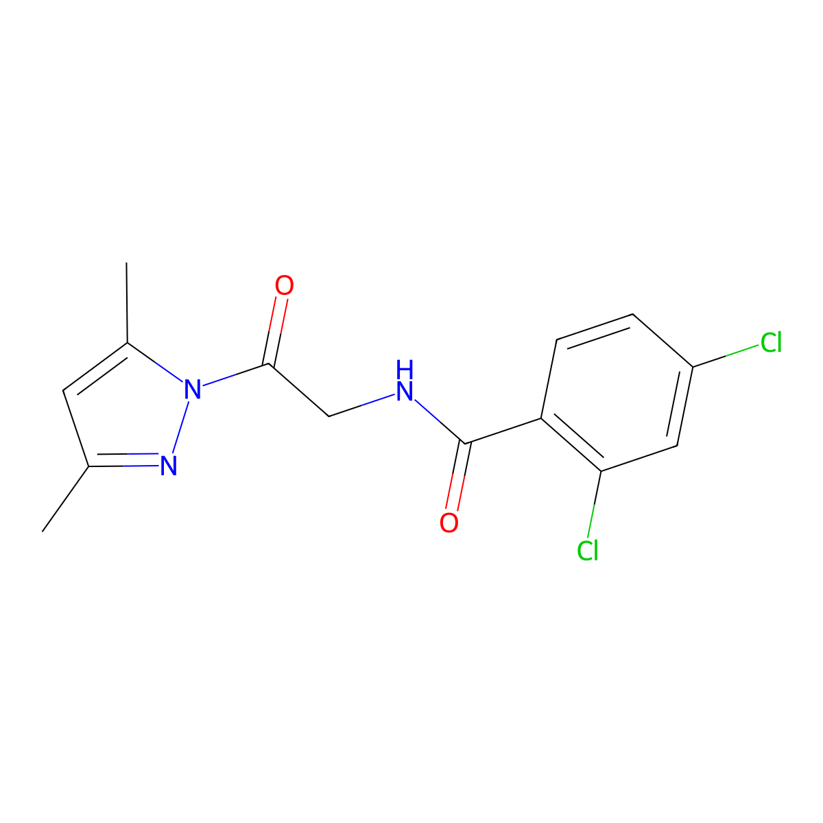 2,4-dichloro-N-[2-(3,5-dimethylpyrazol-1-yl)-2-oxoethyl]benzamide molecular structure, CAS 313049-99-9