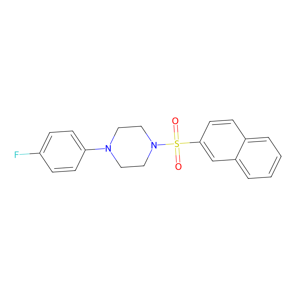 1-(4-Fluorophenyl)-4-(naphthalen-2-ylsulfonyl)piperazine molecular structure, CAS 313058-26-3