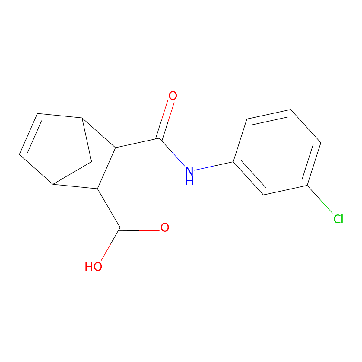 3-[(3-Chlorophenyl)carbamoyl]bicyclo[2.2.1]hept-5-ene-2-carboxylic acid molecular structure, CAS 313062-62-3