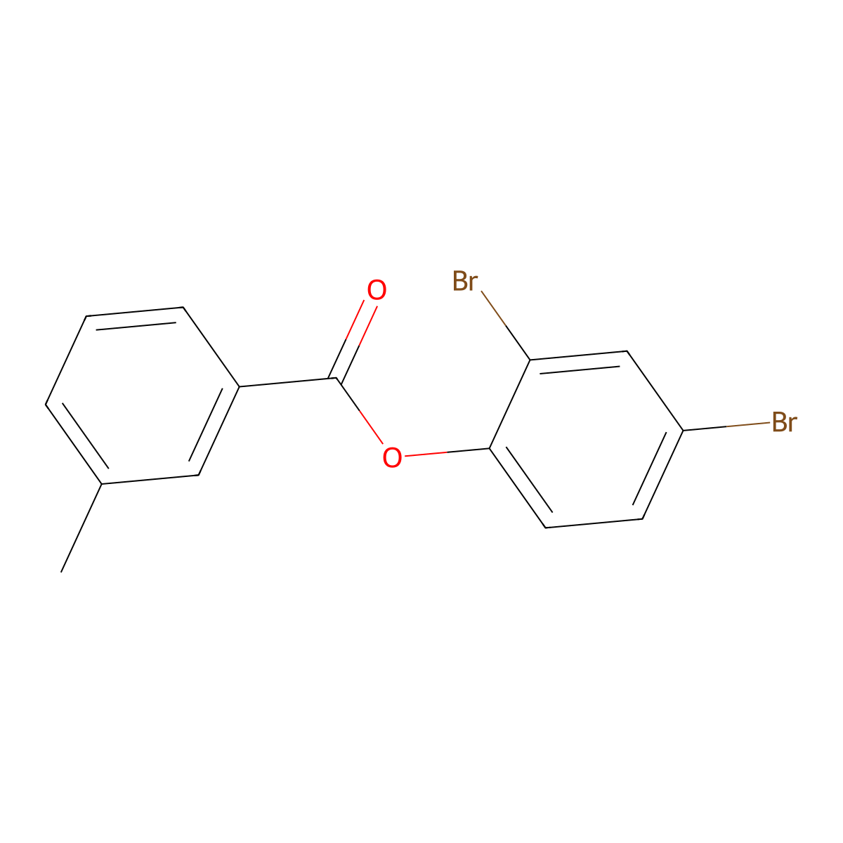 2,4-Dibromophenyl 3-methylbenzoate molecular structure, CAS 313066-76-1