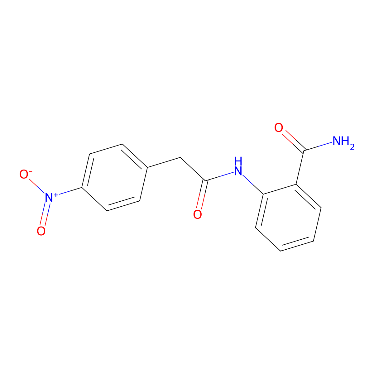 2-{[(4-Nitrophenyl)acetyl]amino}benzamide molecular structure, CAS 313066-80-7