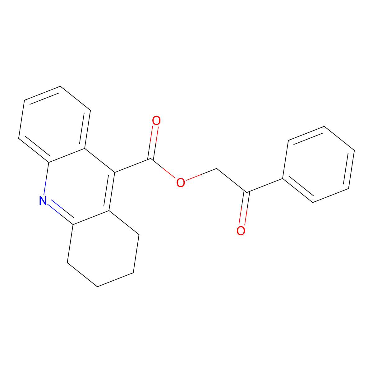 2-Oxo-2-phenylethyl 1,2,3,4-tetrahydroacridine-9-carboxylate molecular structure, CAS 313067-07-1