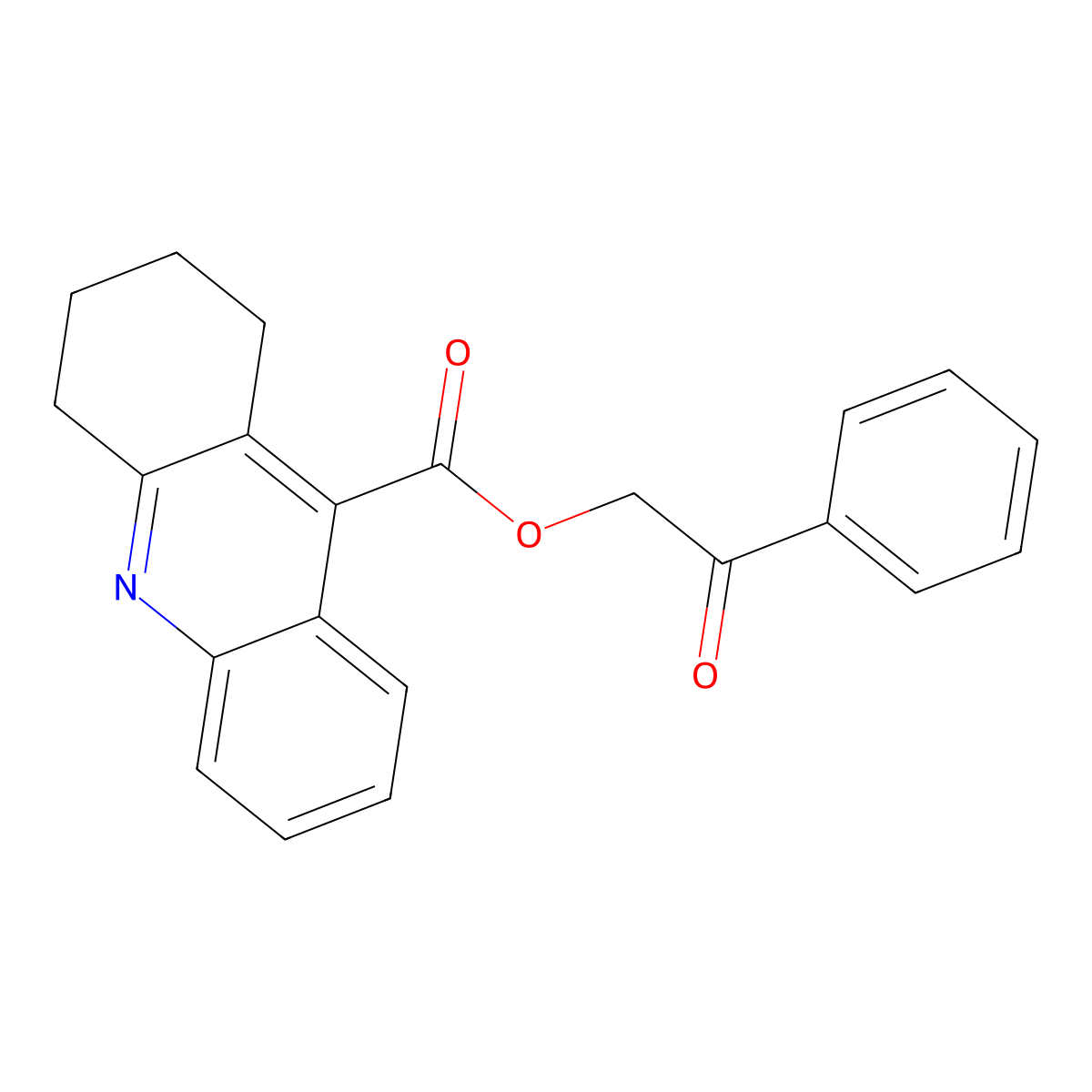 2-Oxo-2-phenylethyl 1,2,3,4-tetrahydroacridine-9-carboxylate molecular structure, CAS 313067-07-1