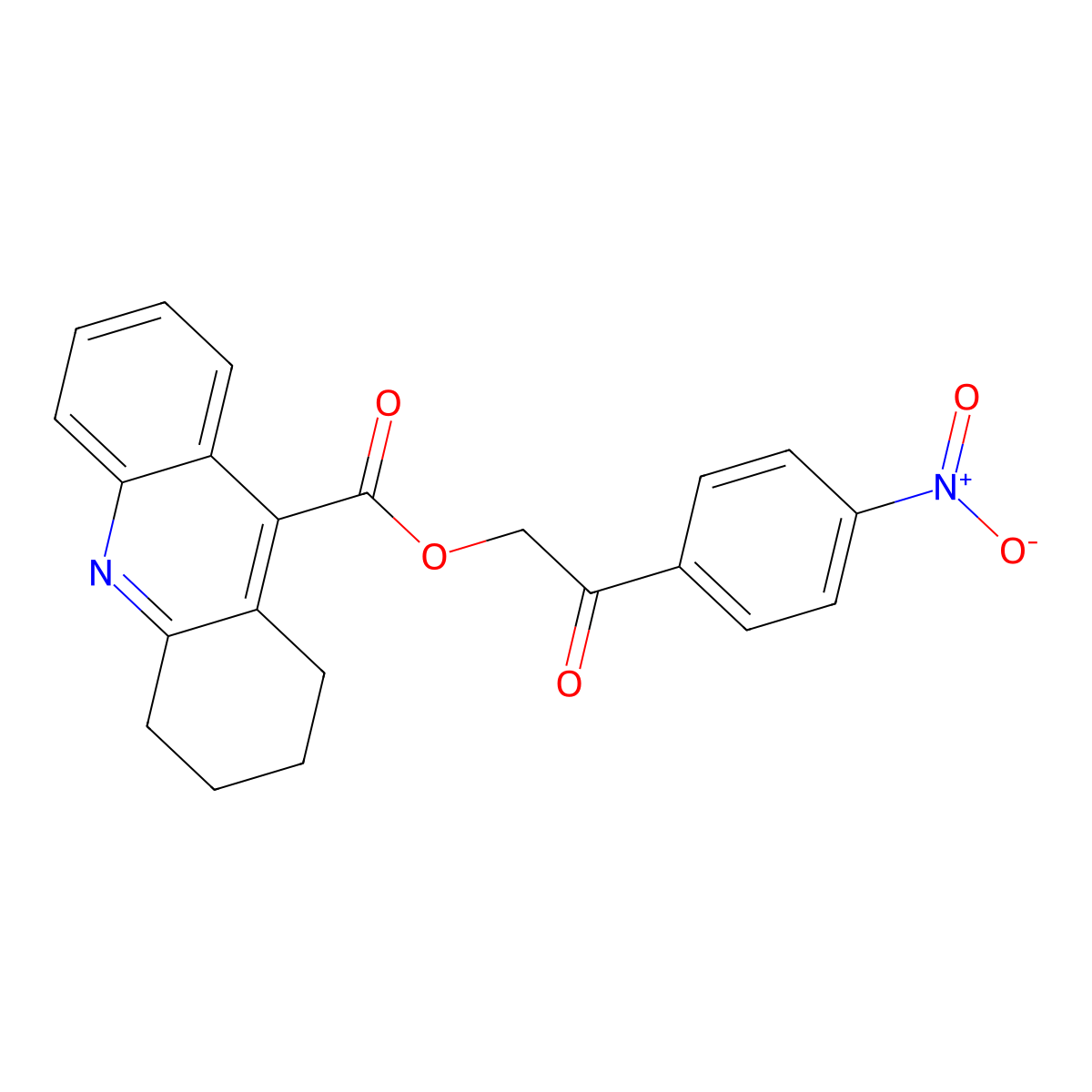 2-(4-Nitrophenyl)-2-oxoethyl 1,2,3,4-tetrahydroacridine-9-carboxylate molecular structure, CAS 313067-08-2