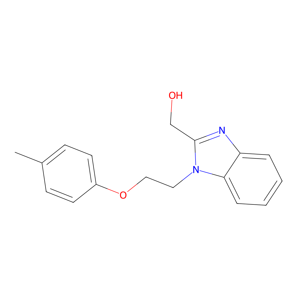 (1-[2-(4-Methylphenoxy)ethyl]-1H-benzimidazol-2-yl)methanol molecular structure, CAS 313067-45-7