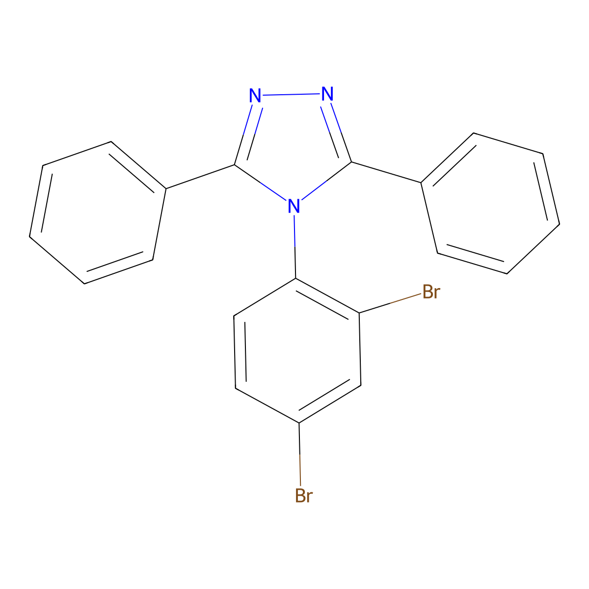 4-(2,4-Dibromophenyl)-3,5-diphenyl-1,2,4-triazole molecular structure, CAS 313067-46-8