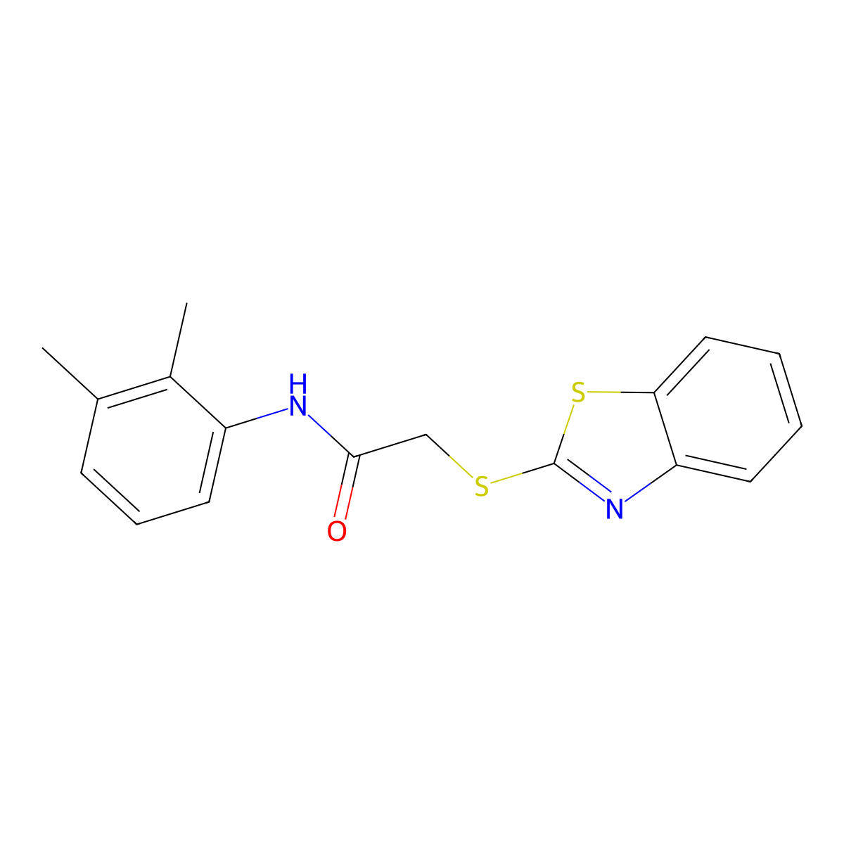 2-(1,3-benzothiazol-2-ylsulfanyl)-N-(2,3-dimethylphenyl)acetamide molecular structure, CAS 313067-69-5