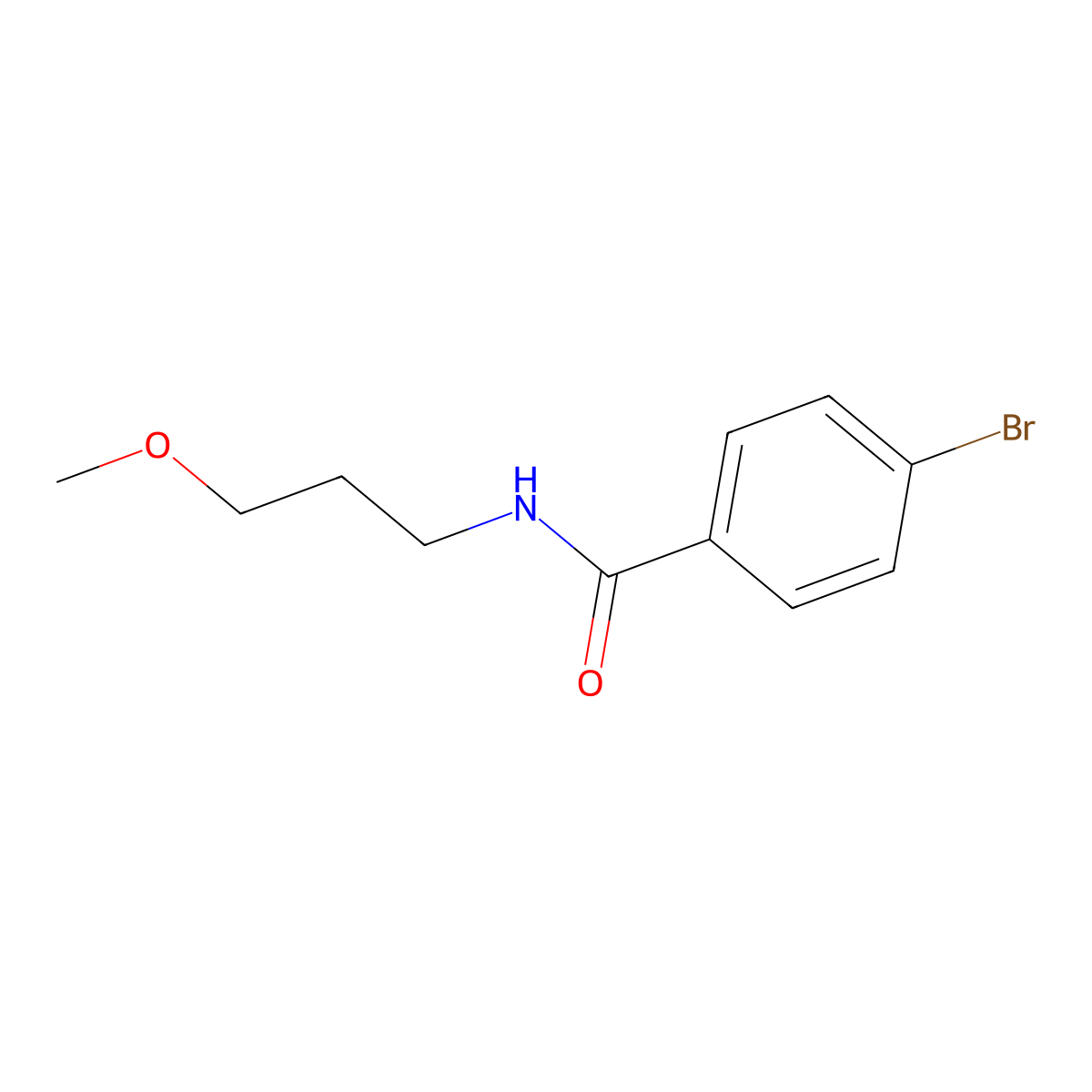 4-bromo-N-(3-methoxypropyl)benzamide molecular structure, CAS 313067-72-0