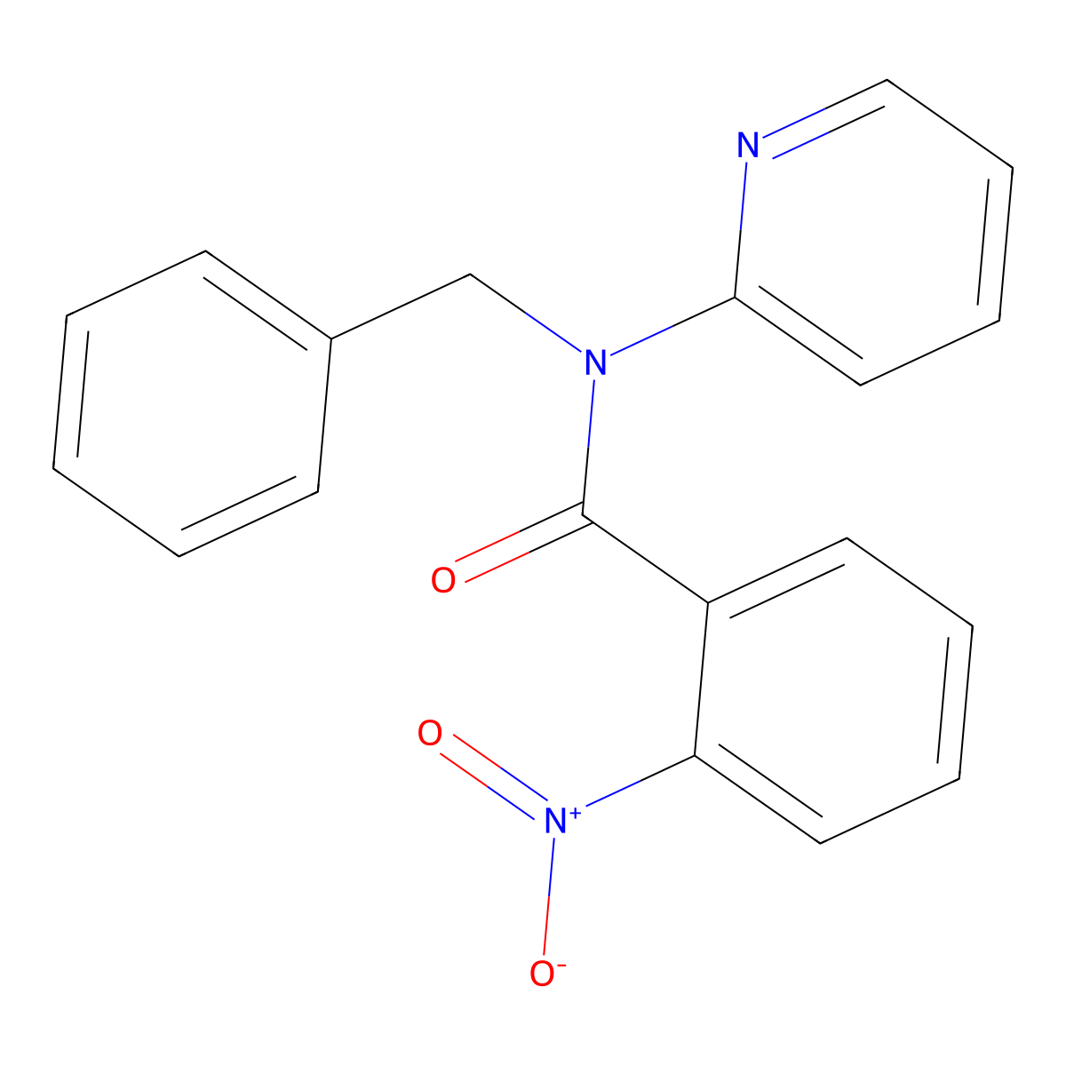 N-benzyl-2-nitro-N-pyridin-2-ylbenzamide molecular structure, CAS 313067-73-1