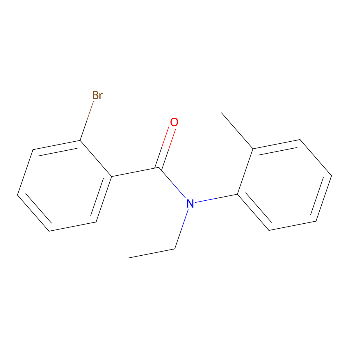 2-Bromo-N-ethyl-N-(2-methylphenyl)benzamide molecular structure, CAS 313067-75-3