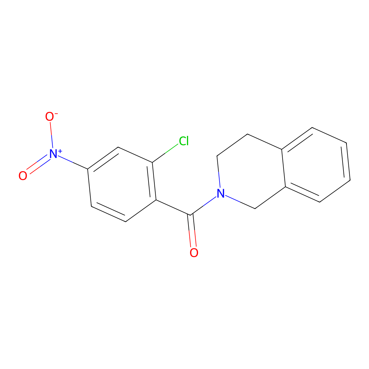 (2-chloro-4-nitrophenyl)-(3,4-dihydro-1H-isoquinolin-2-yl)methanone molecular structure, CAS 313067-78-6