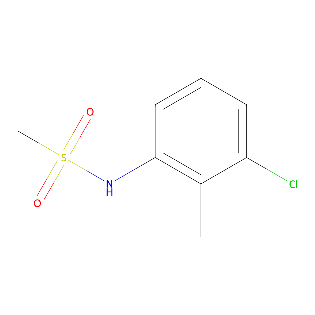 N-(3-chloro-2-methylphenyl)methanesulfonamide molecular structure, CAS 313067-84-4
